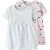 Name it Kjole - 2-pack - NbfVandora - Gammelt vann/lys Rosa - - 74 - Kjole