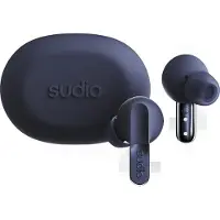 Sudio N3 Pro true wireless in-ear-hodetelefoner / ørepropper med ANC, Bluetooth 5.4 og ladeetui – Blå