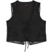 BOSS for woman. 50556743 Black embroidered waistcoat (34), Casual