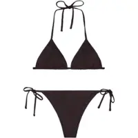 Emporio Armani for woman. EW000786_AF20241 Bikini Jacquard Pattern brown (XL), Beachwear, Polyester