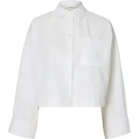 Selected Astha Cropped Boxy Skjorte Med Lange Ermer