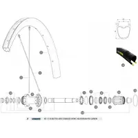 Mavic Ksyrium Pro Carbon Sl Ust Disc Bakre Høyre Eiker 12 Enheter