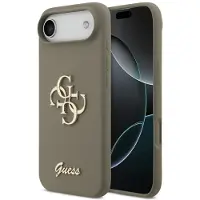 GUESS Silikon Big 4G Script-etui for iPhone Air - Brun