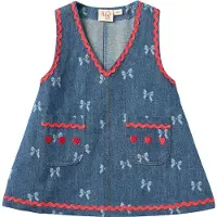 Flöss Spencer - Eva - Denim Blue Bow - - 8 år (128) - Kjole