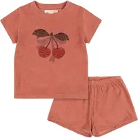 Konges Sløjd Shorts Sett - Frotté - Itty - Canyon Rose - - 1½ år (86) - Shorts