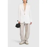 Semicouture for woman. S6SM06 White Ebony blazer (42), Casual, Viscose