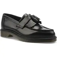 Dr. Martens unisex. 14573001 Black Adrian Leather Tassel Loafers (44), Flat, None, Casual