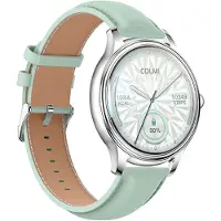 COLMI L28 Smart Watch (sølvgrønn + grønn lærrem)