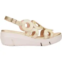Wonders for woman. D-8282_5432_7285 Golden Onda Leather Sandals (41), 3 to 5 cm, Buckle, Casual