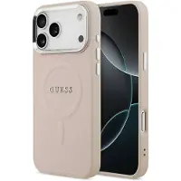 GUESS iPhone 17 Pro Saffiano Hybrid-deksel - MagSafe Kompatibel - Rosa