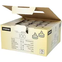 Papstar 82674, Cylinder, Hvit, 8 timer, 100 stykker