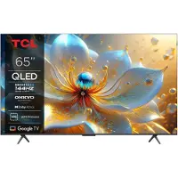 TCL 65T8C - 65 Diagonalklasse (64.5 synlig) - T8C Series LED-bakgrunnsbelyst LCD TV - QLED - Smart TV - Google TV - 4K UHD (2160p) 3840 x 2160 - HDR - Quantum Dot - børstet metall