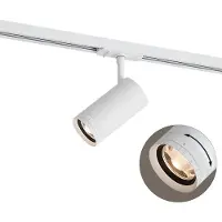 QAZQA Moderne spotlight hvit for skinnesystem 1-fase inkl. LED roterbar og vippbar - Iconic Zoom
