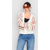 24COLOURS 41365B Striped Knitted Cardigan mønster