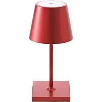 Sigor Nuindie mini LED oppladbar bordlampe, Easy Connect, rød, dimbar