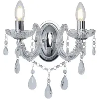 Searchlight MARIE THERESE - klassisk vegglampe, krom