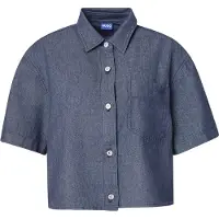 HUGO Erynn 10272431 Blue Kortarmet Skjorte