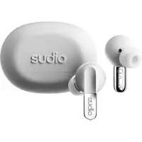 Sudio N3 Pro trådløse in-ear-hodetelefoner / ørepropper med ANC, Bluetooth 5.4 og ladeetui – Hvit