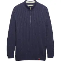 Superdry for woman. W6110741A Navy slouchy half-zip jumper (XXS), Casual, Cotton