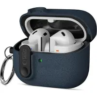 Tech-Protect Slim Hook-etui for Samsung Galaxy Buds 3 / 3 FE / 3 Pro - marineblå