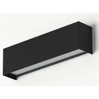 Euluna Vegglampe Straight XS, bredde 26 cm, svart