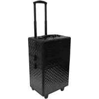Apte CA19A kosmetikkvogn i aluminium, 61 x 36 cm, svart