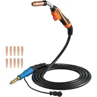 Vevor 250A MIG-sveisepistol med 4,57 m kabel, erstatning for Miller MDX-250 - med 11 stk. MIG-sveisekontaktrør