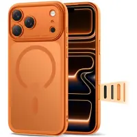 Tech-Protect Magpeak Magsafe CC-etui for iPhone 17 Pro Max - matt oransje