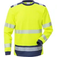 Fristads Langermet T-skjorte 7724 THV, klasse 3 Varselgul/marineblå M