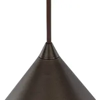 TK Lighting Hengelampe Cono, 1 lyskilde, Ø 50 cm, brun, E27