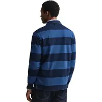 Gant for man. 2013069 Polo Rugger Indigo navy (XXL), Casual, Cotton, Long sleeve