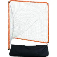 Vevor Lacrossemål, 1,8 x 1,8 m lacrossenett, stålramme for hagetrening, bærbart lacrossemål med bæreveske, raskt og enkelt oppsett, perfekt for trening for ungdom og voksne, oransje