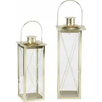 Boltze gullfargede lanterner FAROL, 2 metalllykter