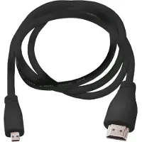 Raspberry Kabel microHDMI til HDMI S/S 1,0 m svart 1 m bulk (RPI4-HDMI1-S)