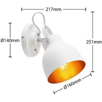 LINDBY Adirta hvit metallvegglampe