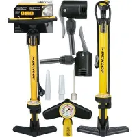 Dunlop verksted-/sykkelpumpe 160 psi (11 bar) med manometer gul