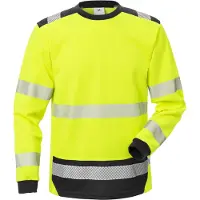 Fristads Langermet T-skjorte 7724 THV, klasse 3 Varselgul/svart 2XL