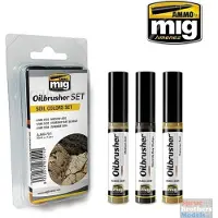 Vallejo Ammo Oilbrusher-sett – Soil Colors Set