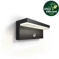Philips LED utendørs vegglampe Bustan UE, sensor, 4000 K