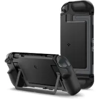Spigen Dual Grip, Etui, Nintendo, Sort, Polykarbonat (PC), Termoplastisk polyuretan (TPU), Nintendo Switch, Fallsikker, Ripebestandig