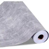 Vevor Selvklebende Tapet, 40 cm x 15 m Kontaktpapir Vanntett Selvklebende, Lett å Rengjøre Veggdekorativ Vinylrull for Soverom Kjøkken Kontor Baderom, Mørkegrå Industriell Stil
