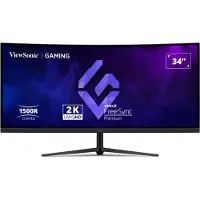 Viewsonic VX3418C-2K, 86,4 cm (34), 3440 x 1440 piksler, UltraWide Quad HD, Svart