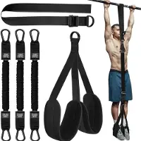 INF Sett med treningsstrikker for pullups Black 210 lbs