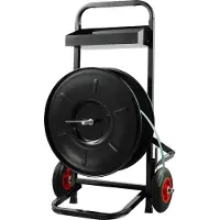 Vevor båndvogn, egnet for PET/PP/polyester stroppespiraler med kjernestørrelse på 20,3 cm, kraftig stroppeautomat utstyrt med oppgradert bremsesystem, innebygd romslig skuff for verktøy