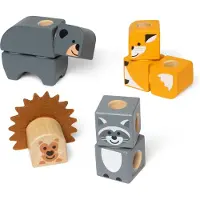 Melissa & Doug MDT BBN Blockables Woodland Crtrs GML, 2 år, 16 stykker, Tre