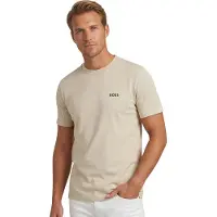 BOSS for man. 50506373 Contrast Logo T-shirt beige (M), Casual, Cotton, Short sleeve
