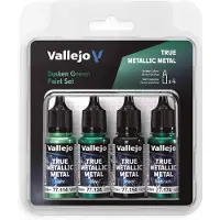 Vallejo 77.257 True Metallic maling - Dusken Green malingsett