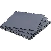 Vevor Garasjegulvfliser Sammenlåsende, 8-pakning 513 x 513 x 5 mm Sammenlåsende modulære garasjegulvfliser, diamantplate sklisikre PVC-matter for verksted, lager, verktøyrom, grafittgrå