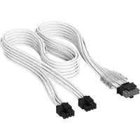 Corsair Elite Premium Individually Sleeved 2x 8-Pin to PCIe 12V-2x6 600W (Type 4) - Hvit