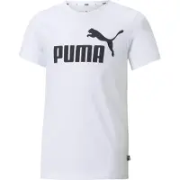Puma Essentials Logo Tee Youth, Guide, White, 13-14Y